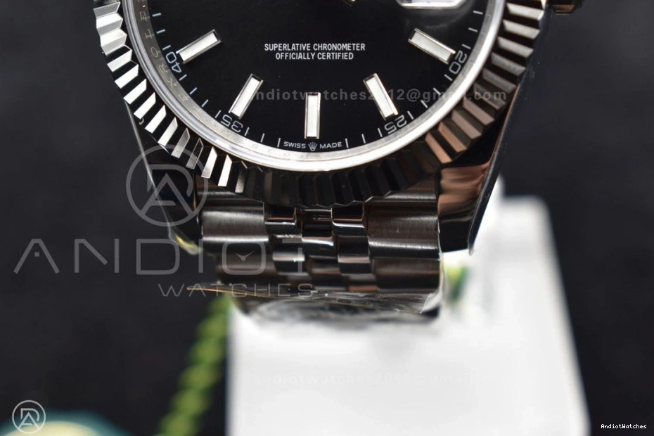 Edition 904L Bracelet 633 Jubilee Black Stick OdorResistant SA Steel 1:1 Best on DateJust 41 DIWF Dial 126334 0728